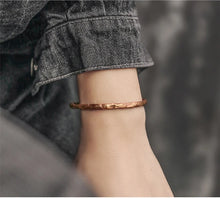 Load image into Gallery viewer, Hammered Copper Bracelet Rustic Viking Handmade Bracelet - Man-Kave