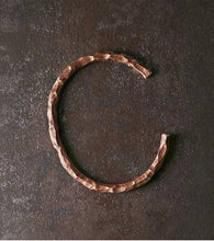 Load image into Gallery viewer, Hammered Copper Bracelet Rustic Viking Handmade Bracelet - Man-Kave