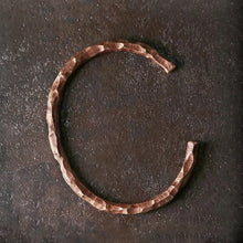 Load image into Gallery viewer, Hammered Copper Bracelet Rustic Viking Handmade Bracelet - Man-Kave