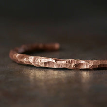Load image into Gallery viewer, Hammered Copper Bracelet Rustic Viking Handmade Bracelet - Man-Kave
