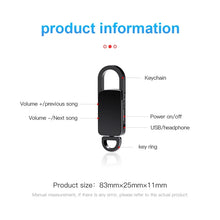 Load image into Gallery viewer, 128GB Keychain Sound Activated Secret Voice Recorder - Man-Kave
