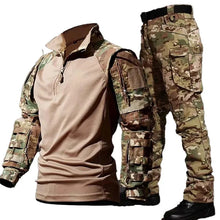 Load image into Gallery viewer, Outdoor Tactical Set- Men's Wear-resistant Sweatshirt+Multi-pocket Cargo Pants - Man-Kave
