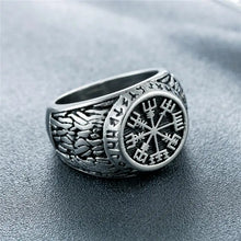 Load image into Gallery viewer, Vintage Viking Rune Signet Rings for Men - Man-Kave