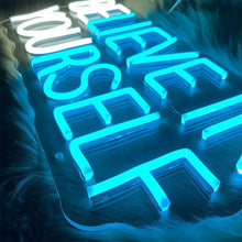 Load image into Gallery viewer, Believe in Yourself Neon Sign Inspire Yourself LED Wall Decoration - Man-Kave
