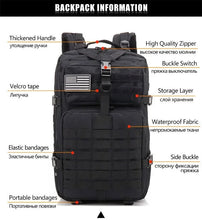 Load image into Gallery viewer, 50L Man Tactical Backpacks | Emergency Grab Bag - Man-Kave