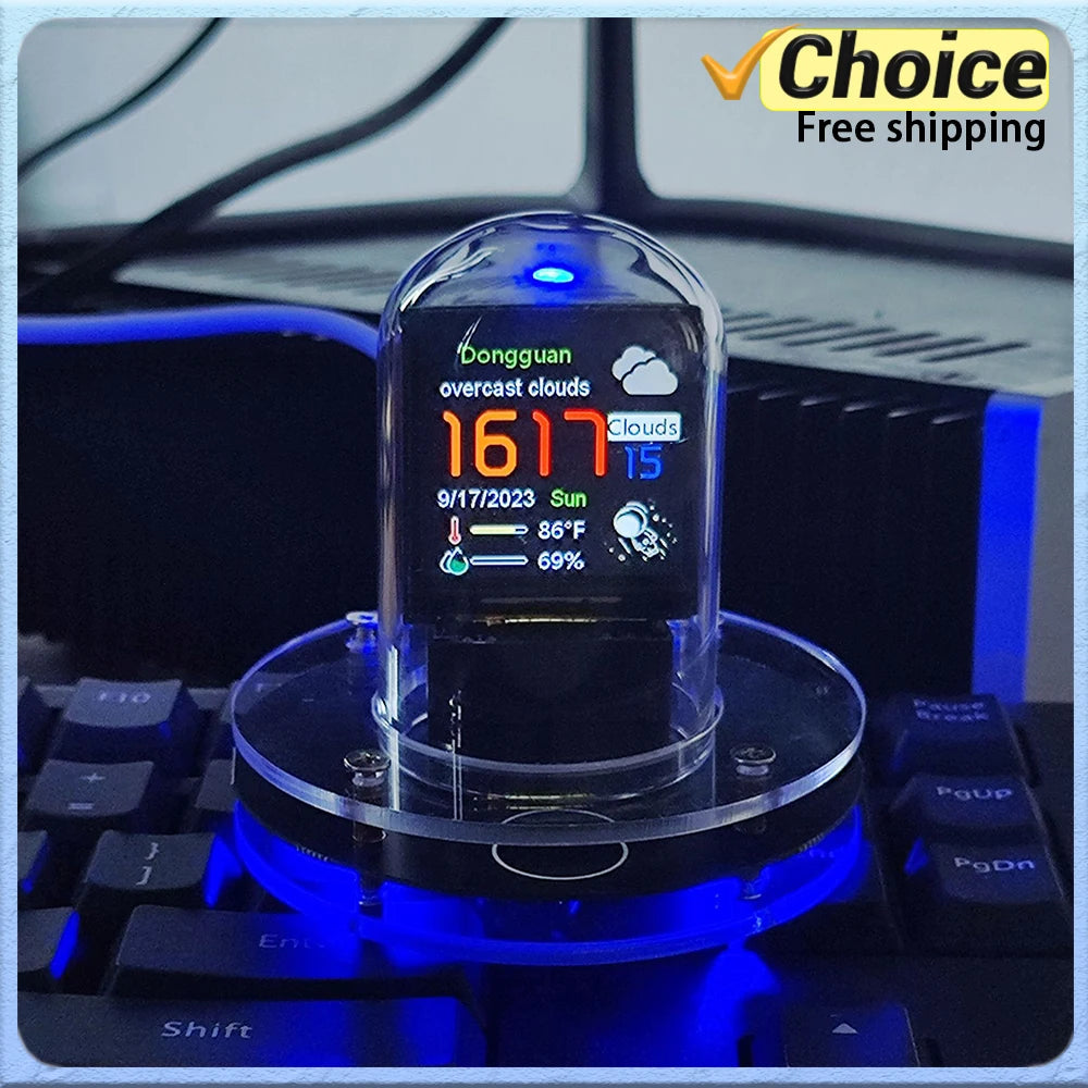 Smart clock display / Glow tube WIFI Bitcoin Price Tracker | Man-Kave