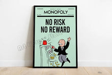 Load image into Gallery viewer, Monopoly Millionaire Hustle - Motivational Quotes Wall Art - Man-Kave