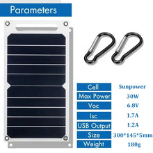 Load image into Gallery viewer, 30W Solar Panel With USB / Phone Charger | Waterproof Outdoor Hiking, Camping & Survival Tool - Man-Kave