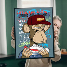 Load image into Gallery viewer, Bored Ape Poster Graffiti Style Street Art Canvas Posters - Man-Kave