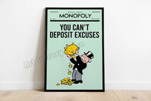 Load image into Gallery viewer, Monopoly Millionaire Hustle - Motivational Quotes Wall Art - Man-Kave