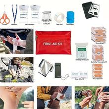 Load image into Gallery viewer, Survival / First Aid Kit with 57 tools | Easy Grab Bag for Survival - Man-Kave