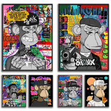 Load image into Gallery viewer, Bored Ape Poster Graffiti Style Street Art Canvas Posters - Man-Kave