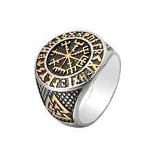 Load image into Gallery viewer, Vintage Viking Rune Signet Rings for Men - Man-Kave