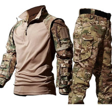 Load image into Gallery viewer, Outdoor Tactical Set- Men's Wear-resistant Sweatshirt+Multi-pocket Cargo Pants - Man-Kave