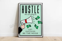 Load image into Gallery viewer, Monopoly Millionaire Hustle - Motivational Quotes Wall Art - Man-Kave