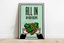 Load image into Gallery viewer, Monopoly Millionaire Hustle - Motivational Quotes Wall Art - Man-Kave
