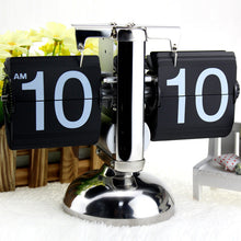 Load image into Gallery viewer, Retro Flip Over Clock - Desktop Stainless Steel Flip Clock - Man-Kave