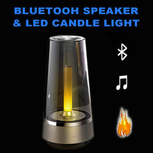 Load image into Gallery viewer, HOT Candle Light Bluetooth speaker - LED Night Light, - ManKave Gifts & Accessories