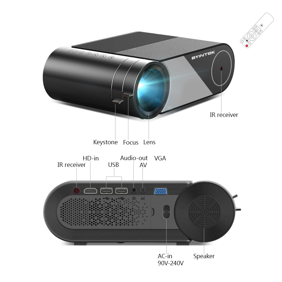 LED Projector Portable 1080P Full HD - Outdoor Home Cinema - Man-Kave