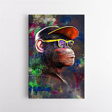 Load image into Gallery viewer, Pop Graffiti Monkey Wall Art - Listening To Music Canvas Poster - Man-Kave