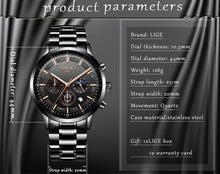 Load image into Gallery viewer, 2020 Mens Watch - LIGE Fashion Sport Quartz Watches - ManKave Gifts &amp; Accessories
