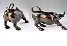 Load image into Gallery viewer, Big Wall Street Bronze Bull Statue - Forex Traders - Man-Kave