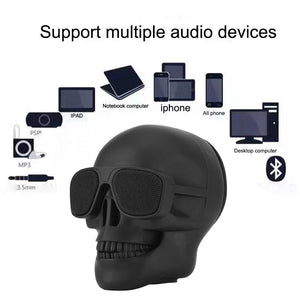 Wireless Bluetooth Skull Speaker - Portable Mini Stereo Speaker - Man-Kave