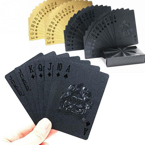 Playing Cards, Golden Poker Collection / Black Diamond Poker Cards - ManKave Gifts & Accessories