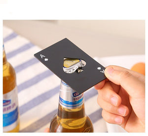 Black Poker Card Beer Bottle Opener - ManKave Gifts & Accessories