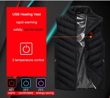 Load image into Gallery viewer, USB Heated Vest - Mens Winter Body Warmer - ManKave Gifts & Accessories
