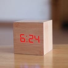 Load image into Gallery viewer, Digital Wooden LED Alarm Clock - ManKave Gifts &amp; Accessories
