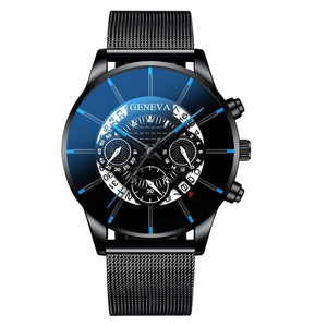 Men's Watch Stainless Steel Calendar Quartz Wristwatch - ManKave Gifts & Accessories