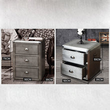 Load image into Gallery viewer, Aluminium Metal Rivets High End Furniture Bedside Cabinet - ManKave Gifts &amp; Accessories
