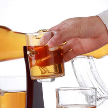 Load image into Gallery viewer, AK47 Gun Whiskey Decanter Glass Set with 4 Bullet Glasses & Mahogany Wooden Base - Exclusive - ManKave Gifts & Accessories