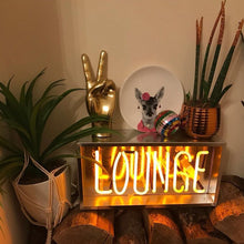 Load image into Gallery viewer, Vintage Metal Neon Box Lamp LOUNGE Neon Sign - Man-Kave