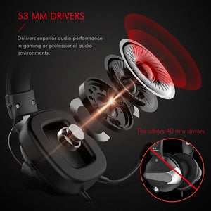 Wired Gaming Headset 3.5mm | Surround Sound & HD Microphone - Man-Kave