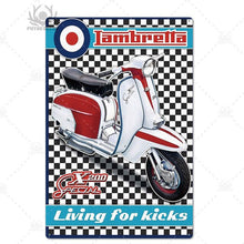 Load image into Gallery viewer, Lambretta Scooter Vintage Tin Signs - Man-Kave
