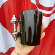 Load image into Gallery viewer, Weight Lifting Ceramic Coffee Mug With Dumbbell Handle - Man-Kave