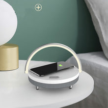 Load image into Gallery viewer, LED BEDSIDE LAMP - Bluetooth Speaker + Wireless Charger - - Man-Kave