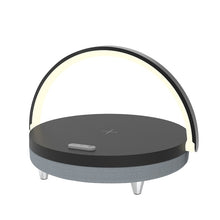 Load image into Gallery viewer, LED BEDSIDE LAMP - Bluetooth Speaker + Wireless Charger - - Man-Kave