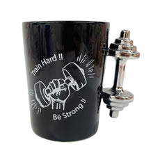 Load image into Gallery viewer, Weight Lifting Ceramic Coffee Mug With Dumbbell Handle - Man-Kave