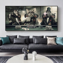Load image into Gallery viewer, Large Canvas Poster - Animal Poker - Man-Kave
