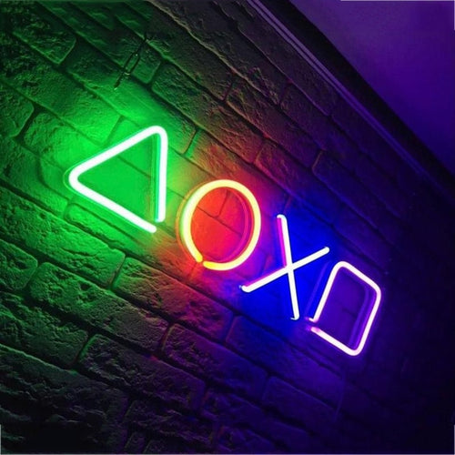 PS4 Game Icon Neon Sign Light LED Lamp - Man-Kave