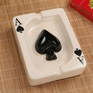 Poker Style Ceramics Ashtray - Man-Kave