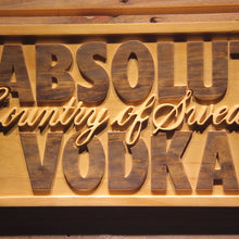 Load image into Gallery viewer, Absolut Vodka 3D Wooden Sign - Man-Kave