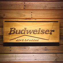 Load image into Gallery viewer, Budweiser King of Beer 3D Wooden Sign - Man-Kave