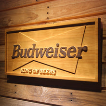 Load image into Gallery viewer, Budweiser King of Beer 3D Wooden Sign - Man-Kave