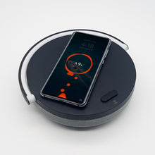 Load image into Gallery viewer, LED BEDSIDE LAMP - Bluetooth Speaker + Wireless Charger - - Man-Kave