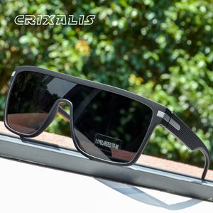 CRIXALIS - Mens Fashion Polarized Sunglasses | Square Oversized Anti Glare Driver Mirror Sun Glasses UV400