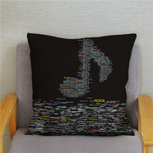 Load image into Gallery viewer, Cushion Covers - Rock Music Print - ManKave Gifts &amp; Accessories
